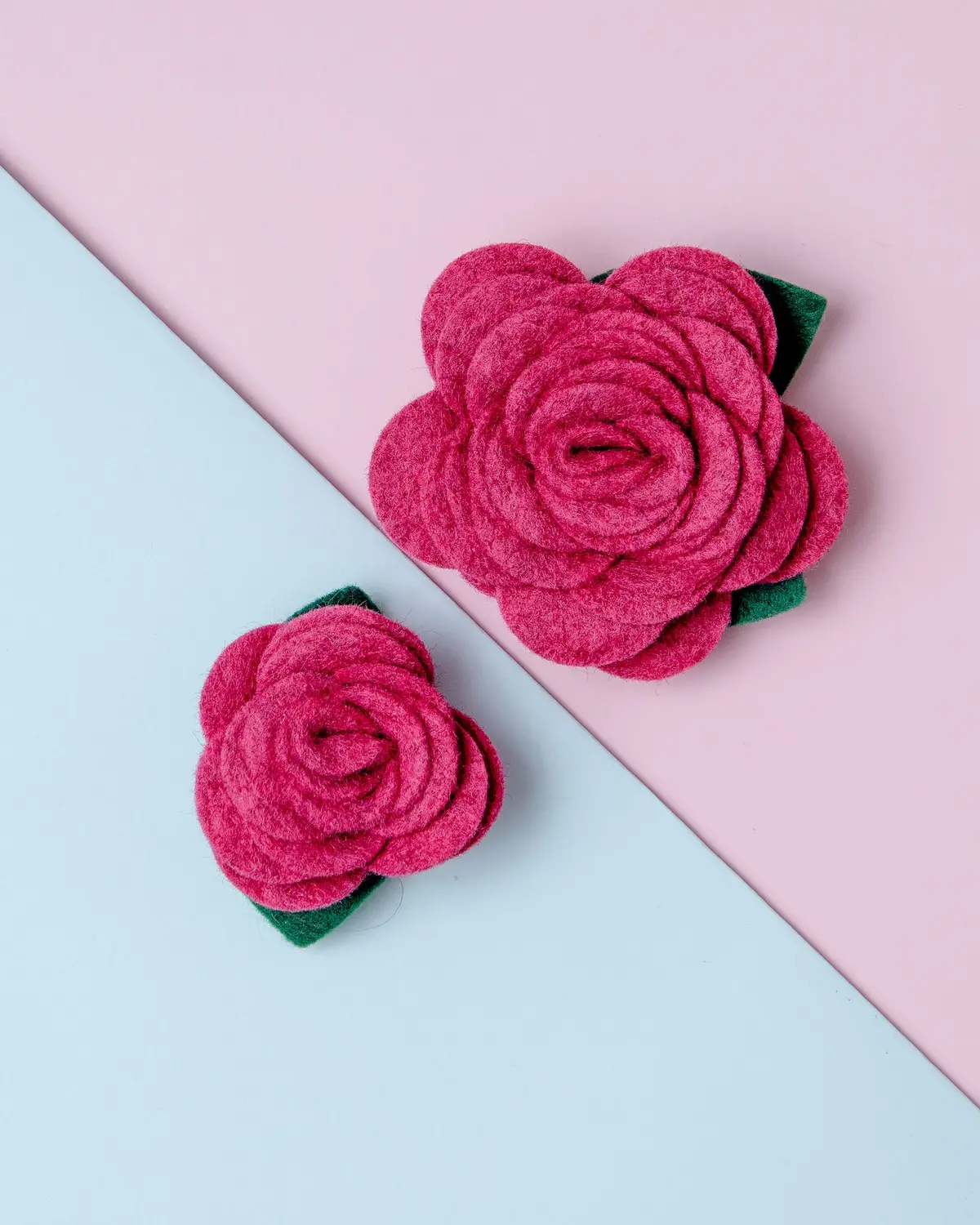 Ruby Pink Rose Dog Collar Flower (Made In The Usa) 1