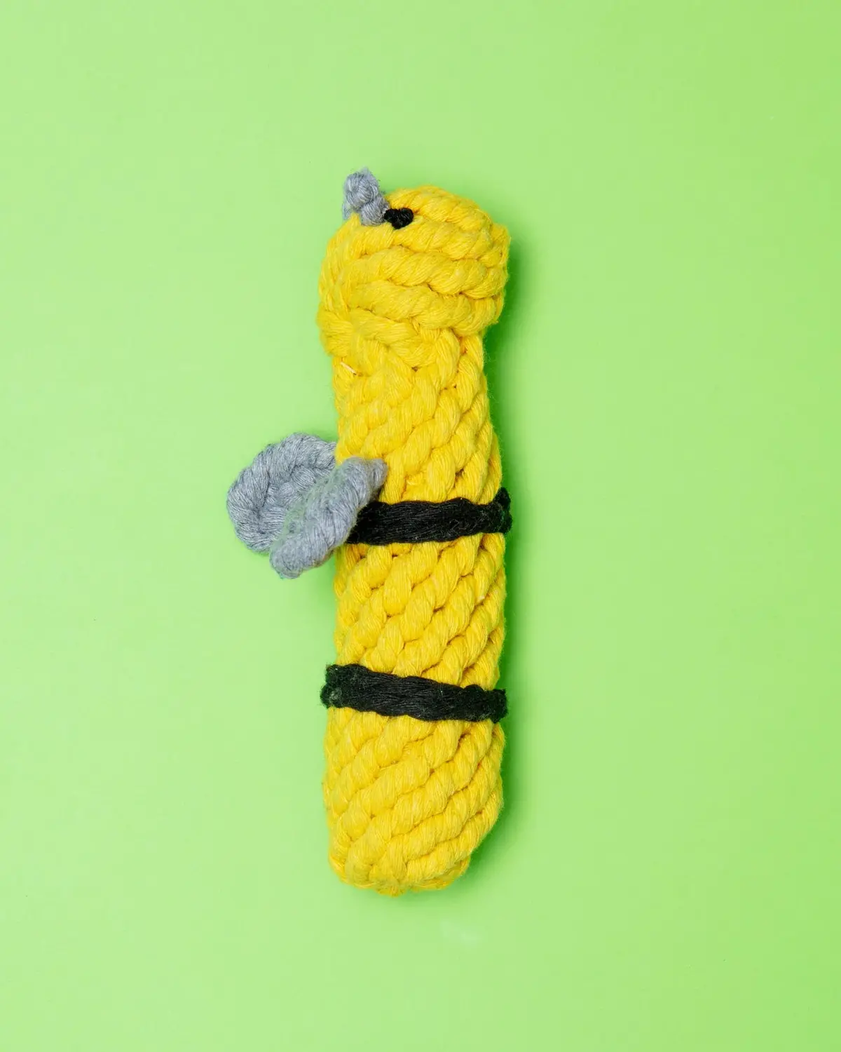 Handmade Bee Sustainable Dog Rope Toy 1