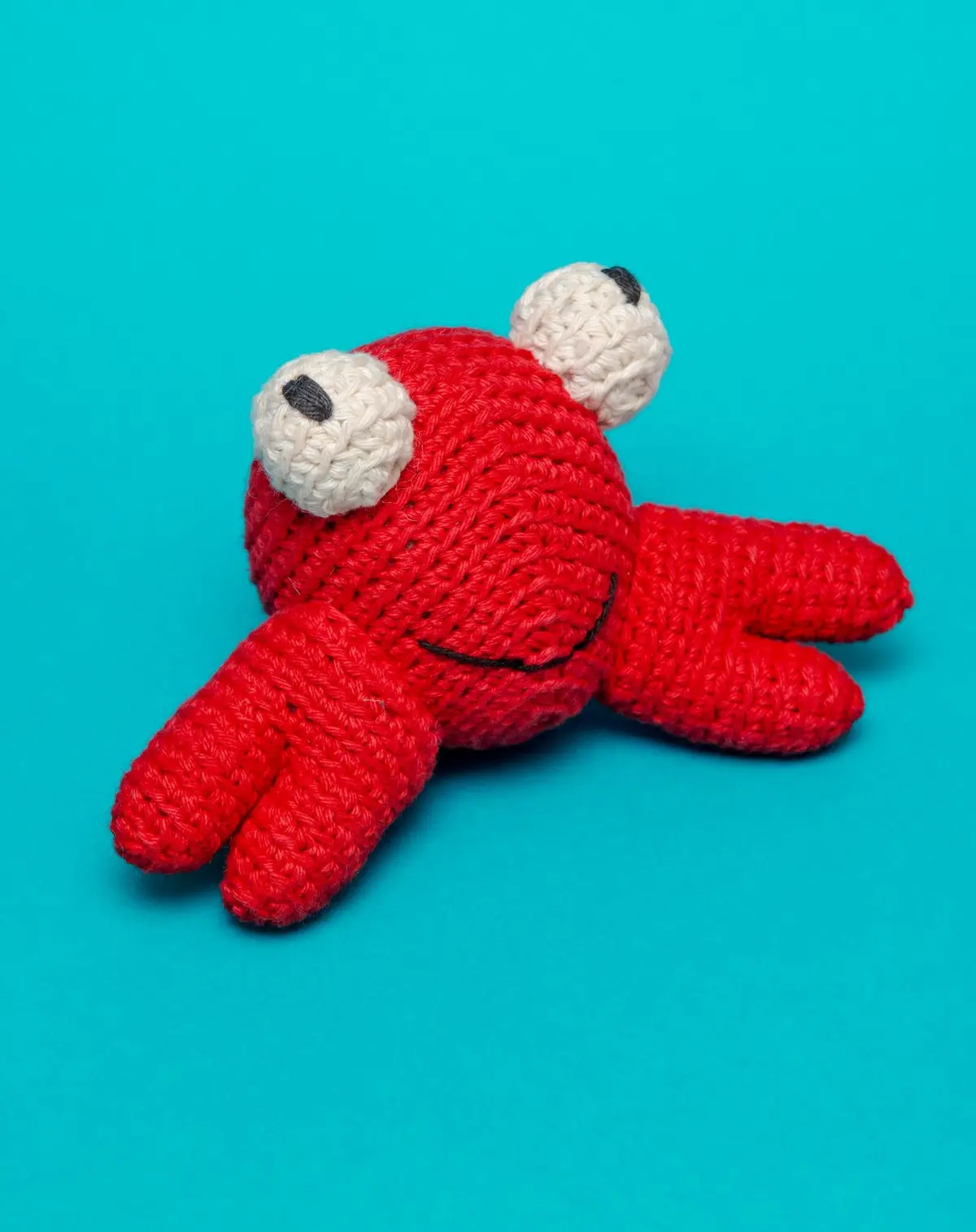 Cotton Crochet Crab Squeaky Plush Dog Toy 1
