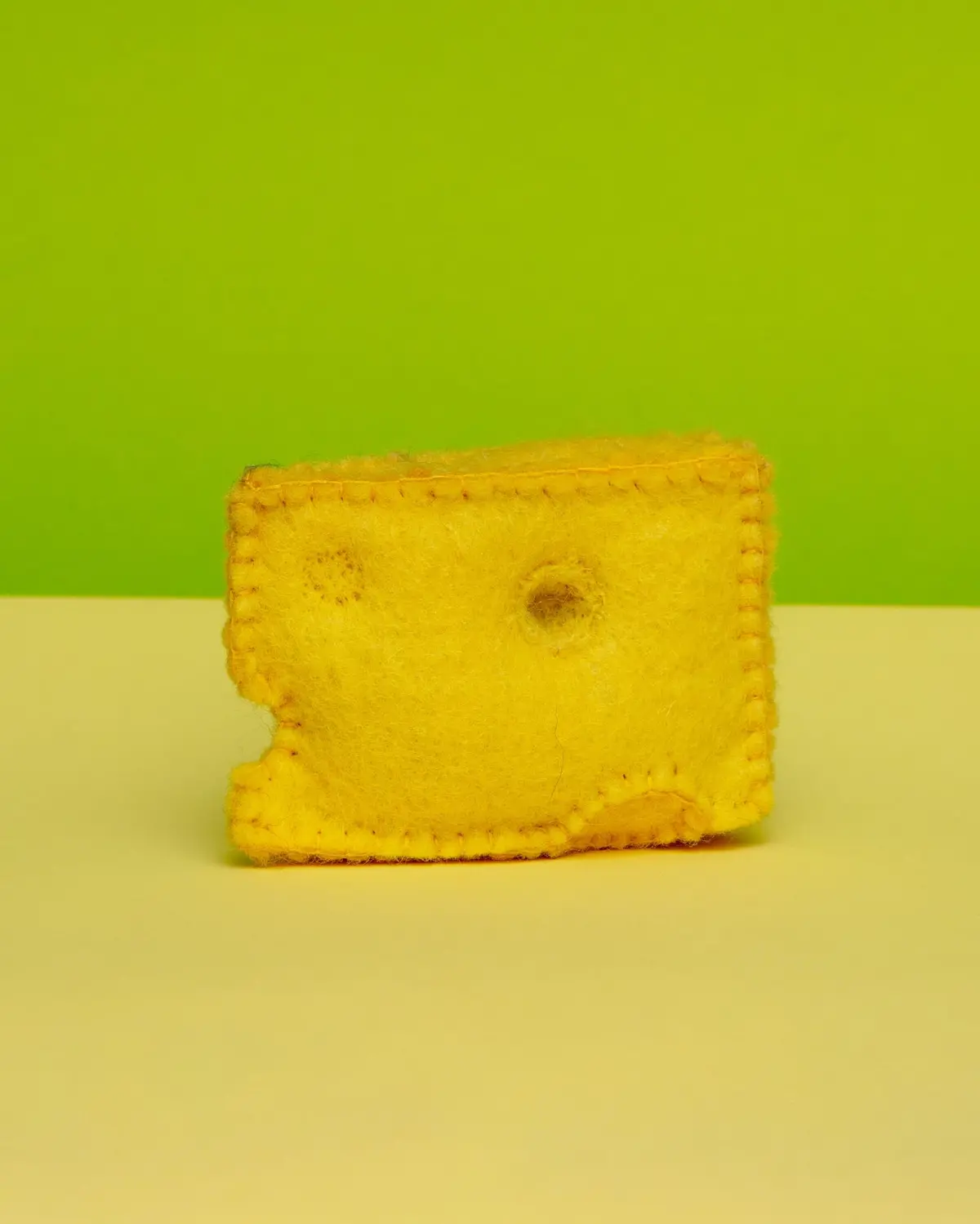 Hand Knit Swiss Cheese Cat Toy 1