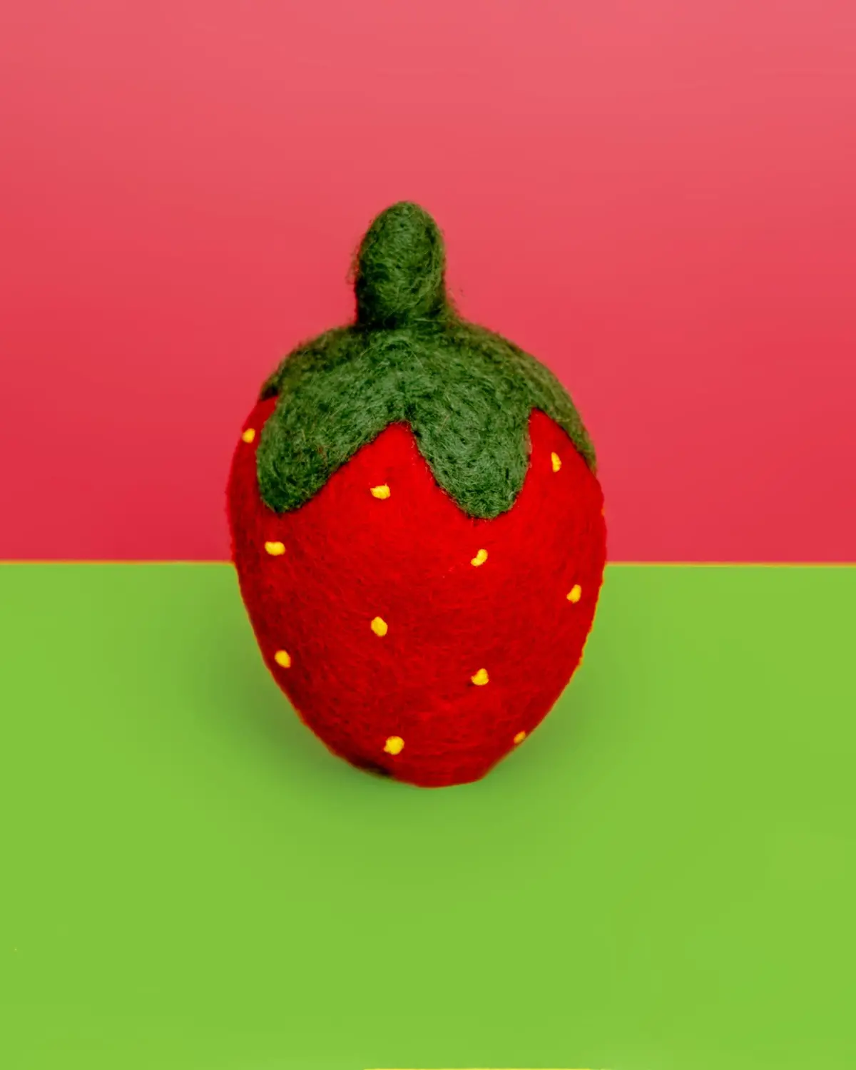 Wool Strawberry Dog Toy 1