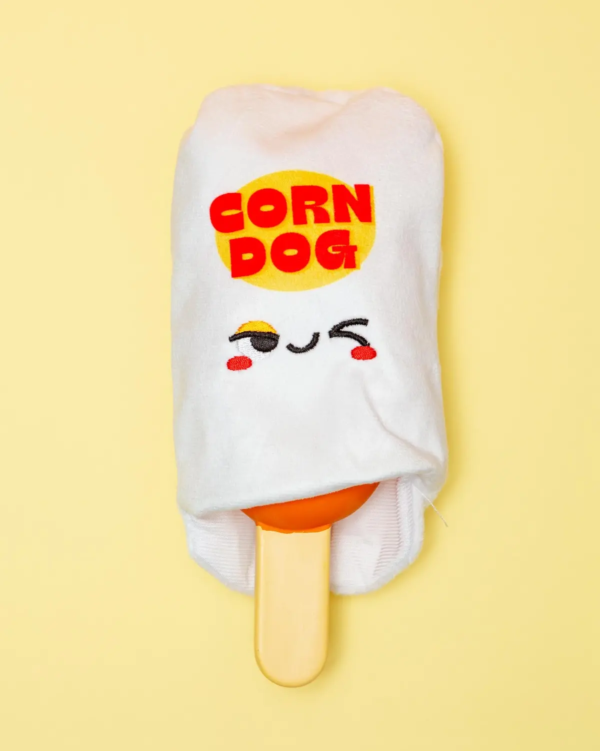Corn Dog Dog Squeaky + Crinkle Dog Toy (Final Sale) 1