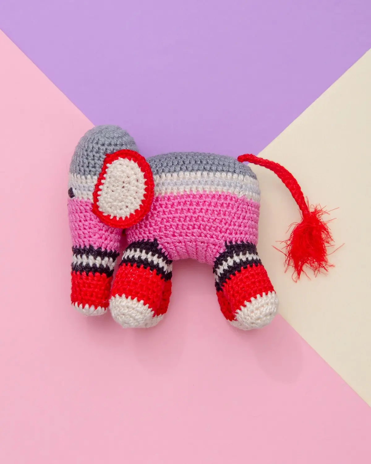 Hand Crochet Elephant Dog Toy 1