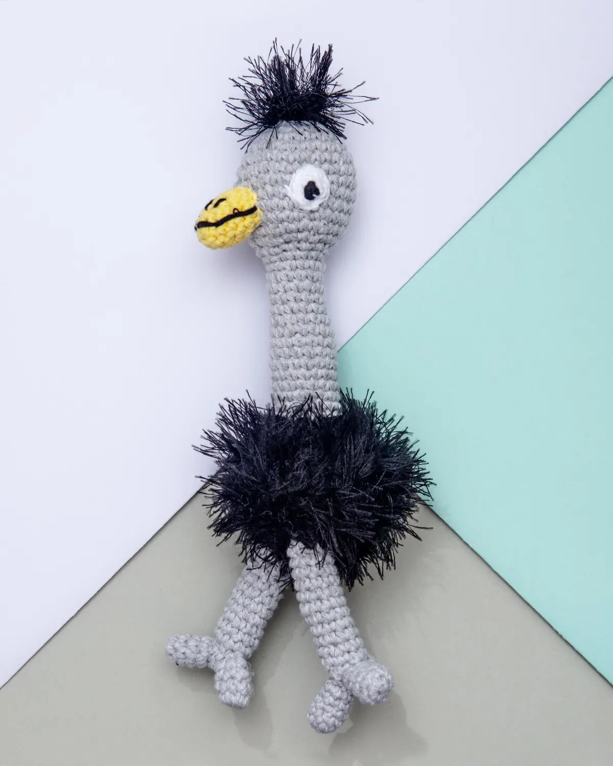 Hand Crochet Ostrich Dog Toy 1
