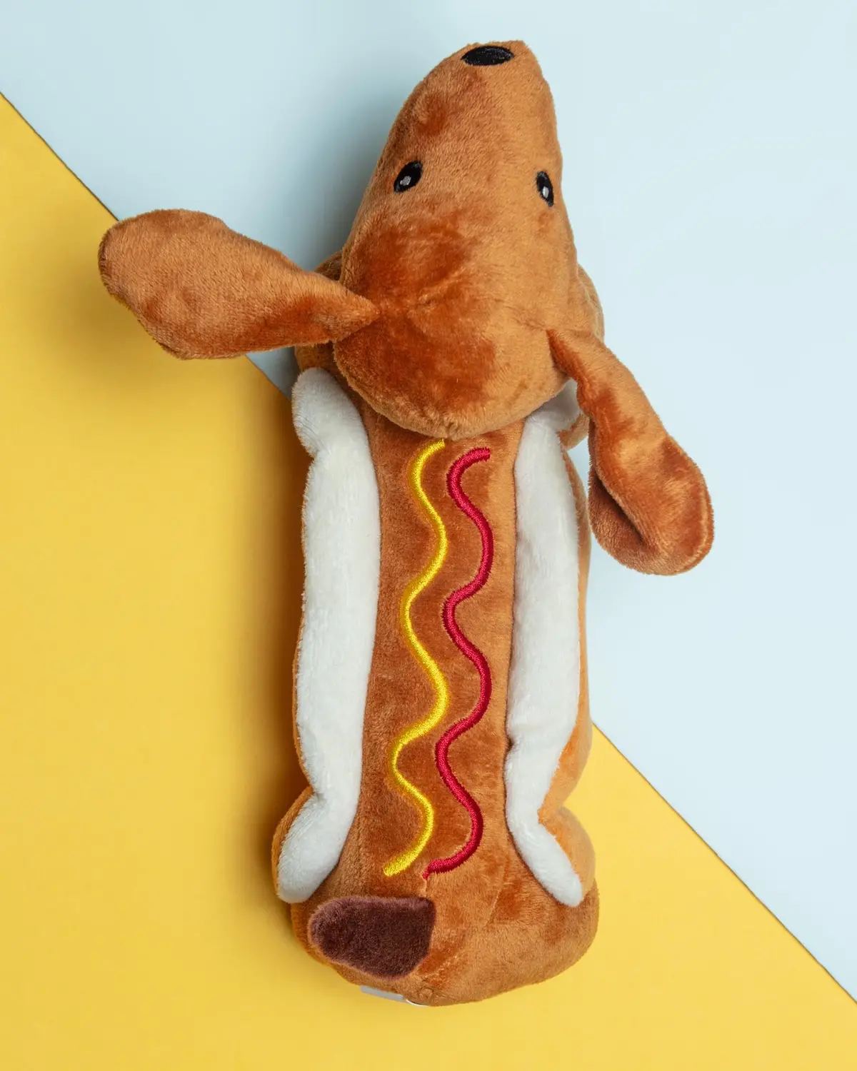 Hot Dog! Squeaky Plush Dog Toy (10") 1