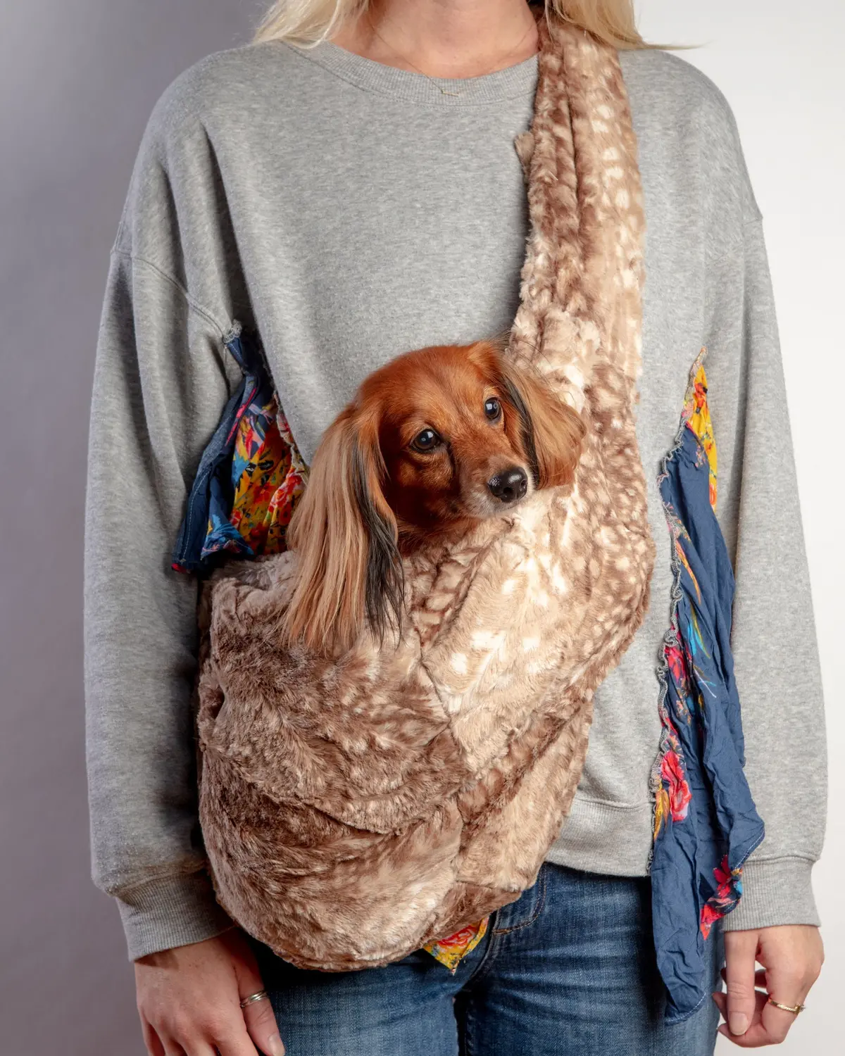 Faux Fur Sling Dog Carrier Bag (Made In The Usa) (Final Sale) 1