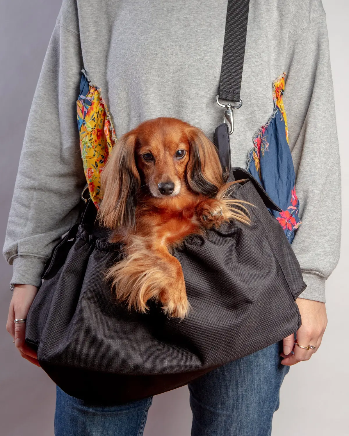Gigi Sling Pet Carrier In All Black (Made In The Usa) 1