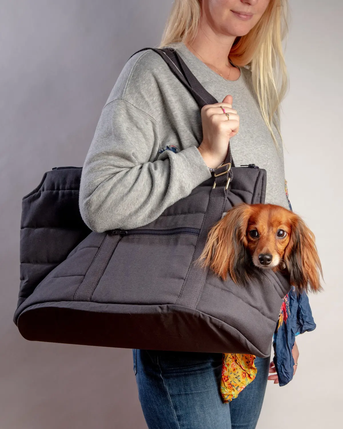 Rio Dog Carrier Bag In Warm Grey (Final Sale) 1