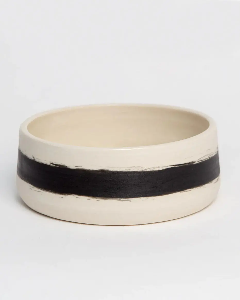 Black Brush Stroke Dog Bowl (Dog & Co. Exclusive) 1