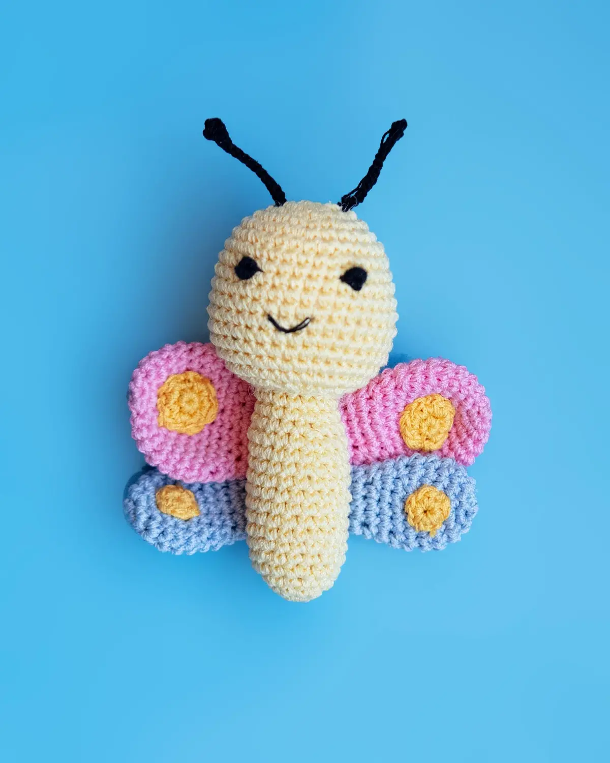 Butterfly Squeaky Knit Dog Toy 1