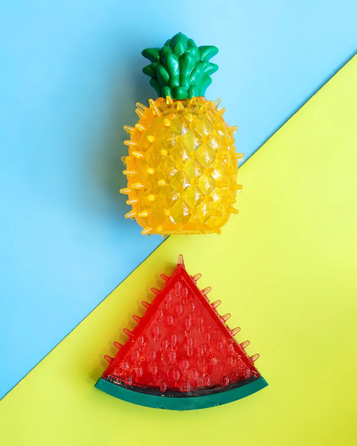 We Should Chill! Freeze-Me Pineapple + Watermelon Dog Toys 1