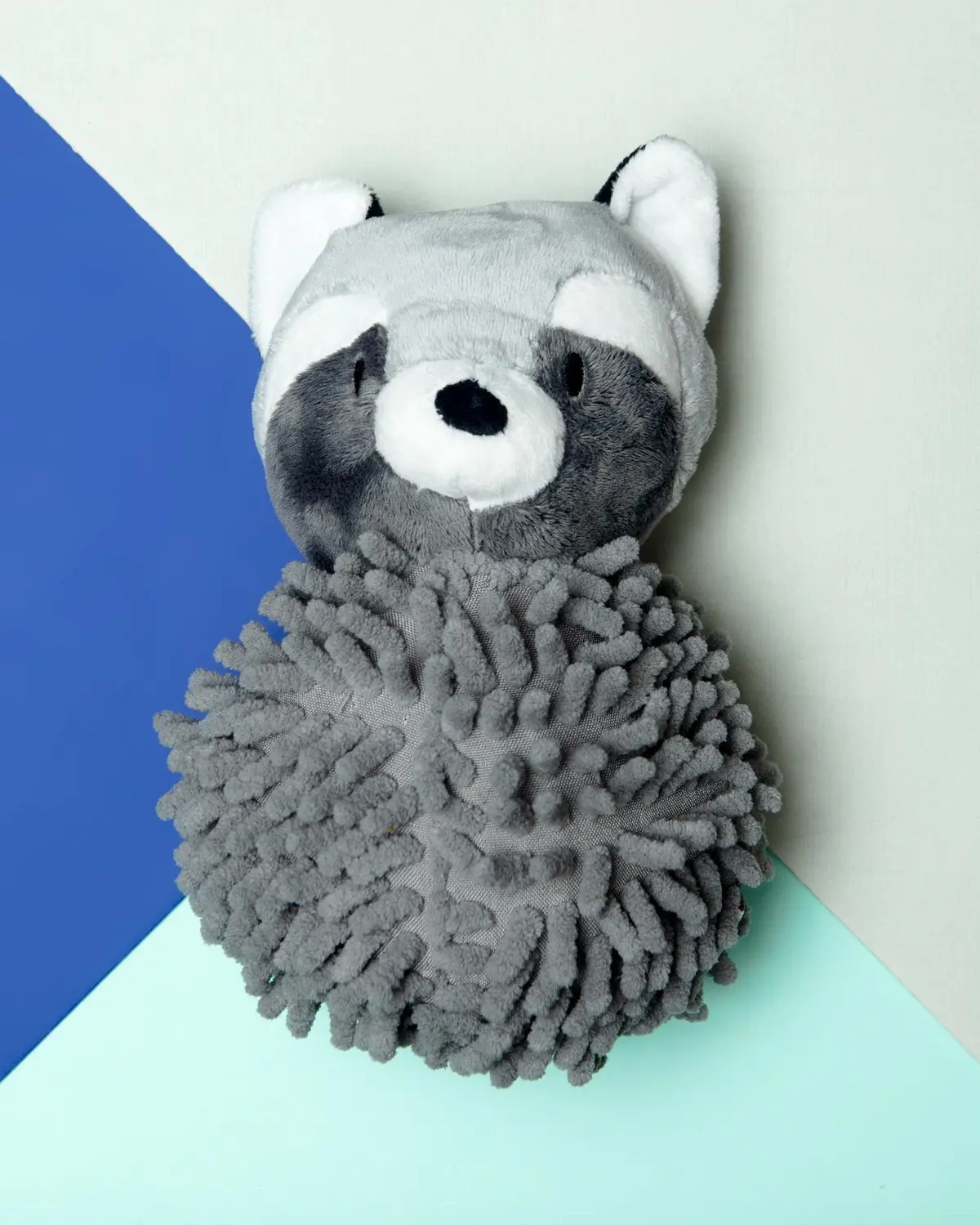 Raccoon Squeaky Spiker 2-In-1 Dog Toy 1
