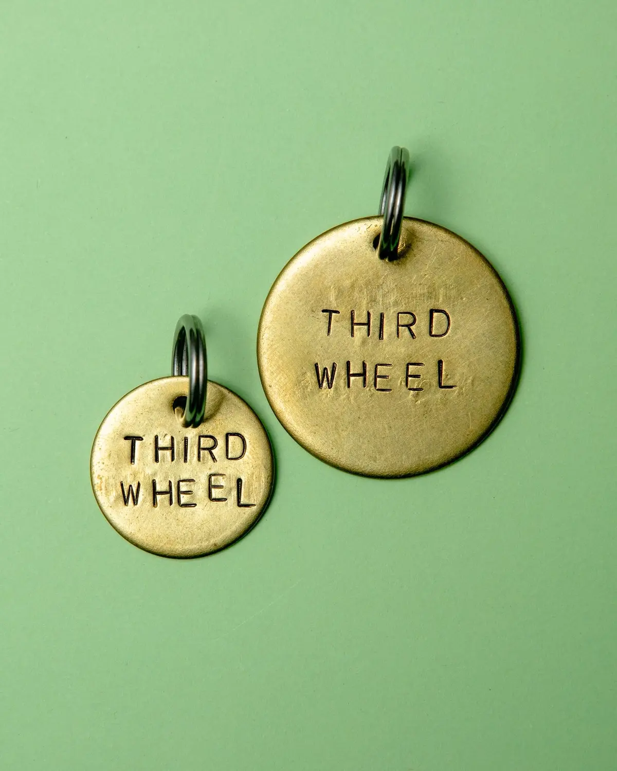 Third Wheel Round Id Tag (Custom/Drop-Ship) (Made In The Usa) 1