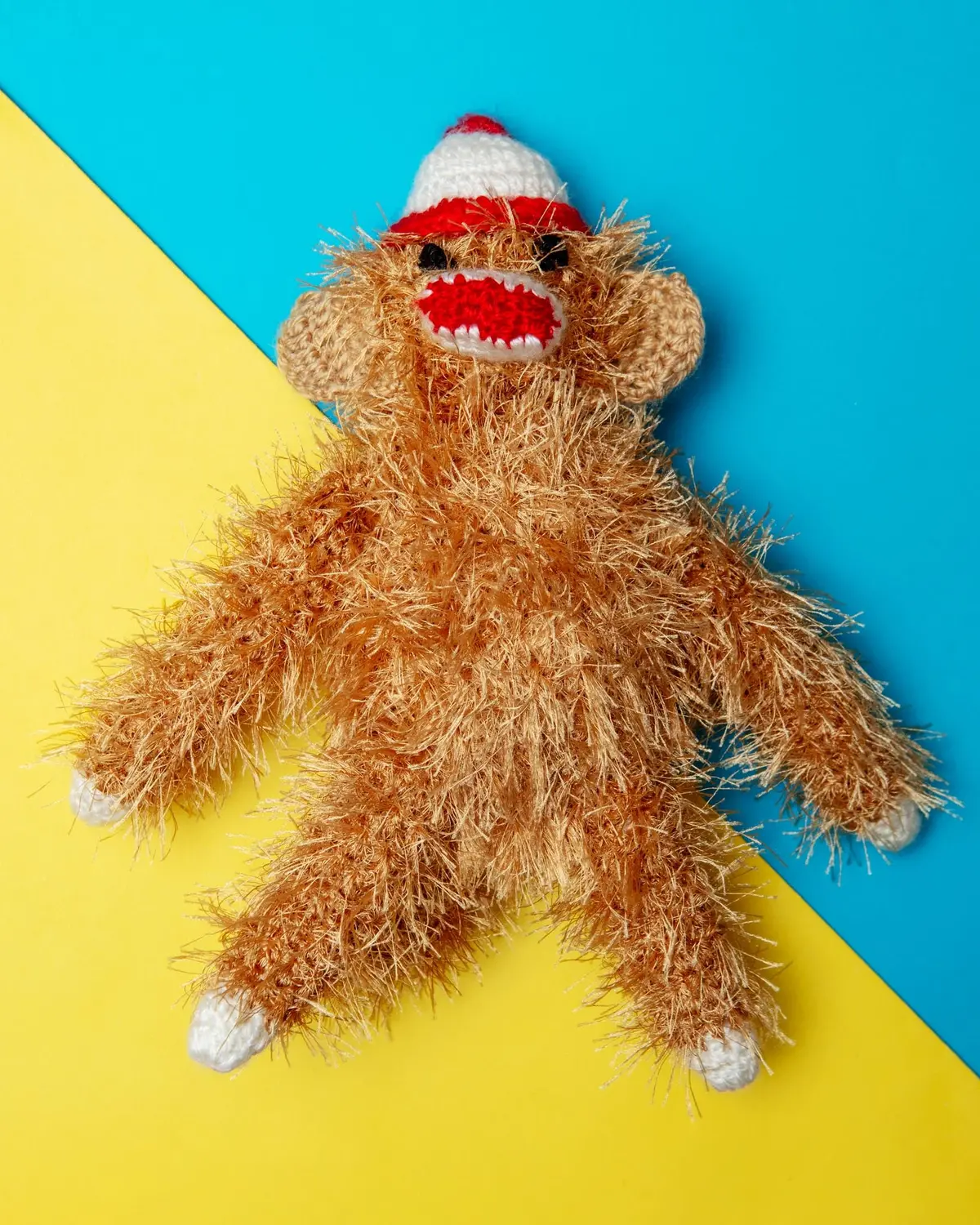 Sock Monkey Squeaky Dog Toy 1