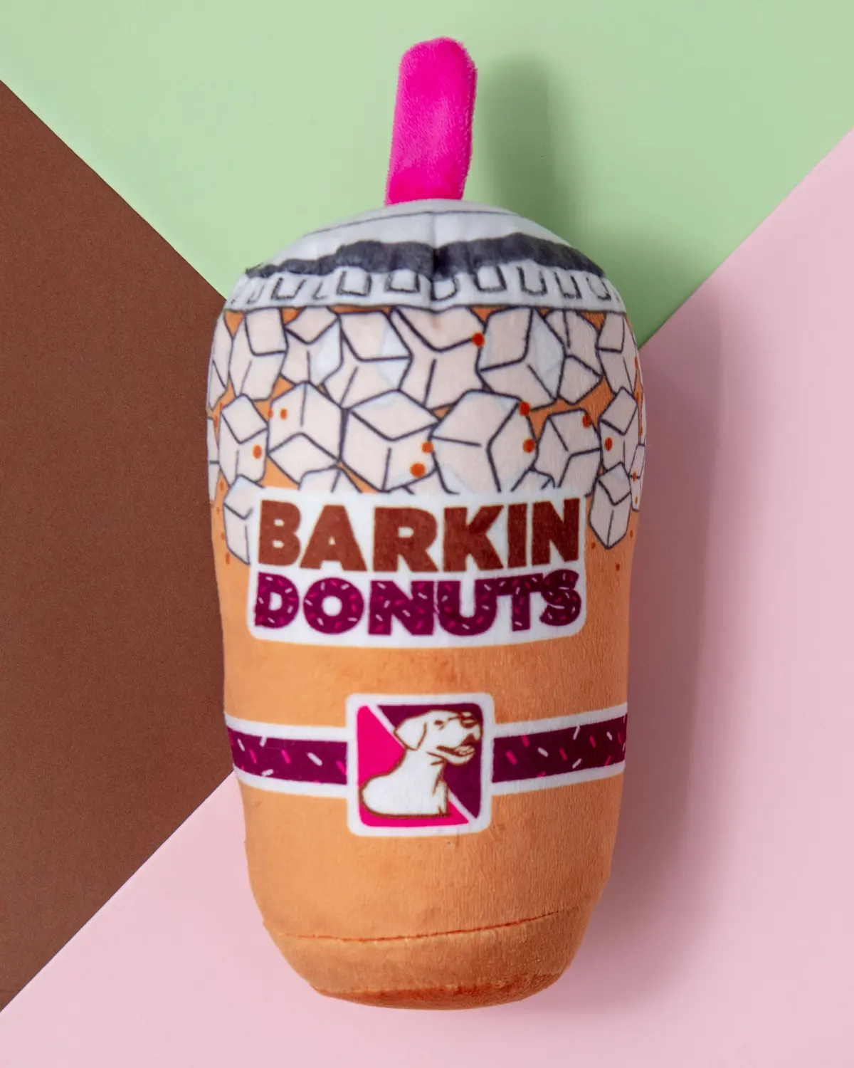 Barkin Donuts Iced Coffee Crinkle + Squeak Plush Dog Toy (Final Sale) 1
