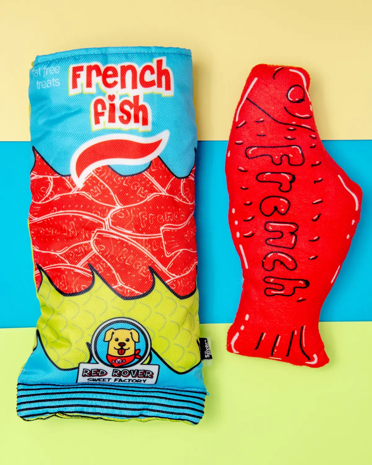 French Fish Crinkle + Squeak Dog Toy 1