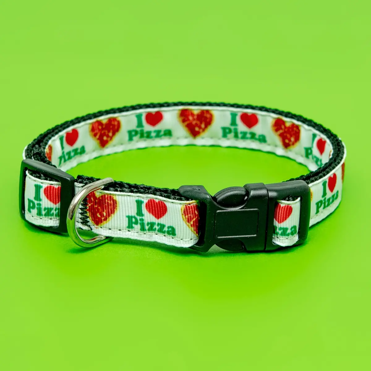 Pizza Party Dog Collar (Made In The Usa) << Clearance >> 1