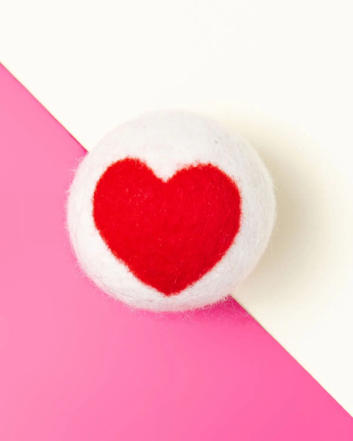 Wool Ball Toy With Heart 1
