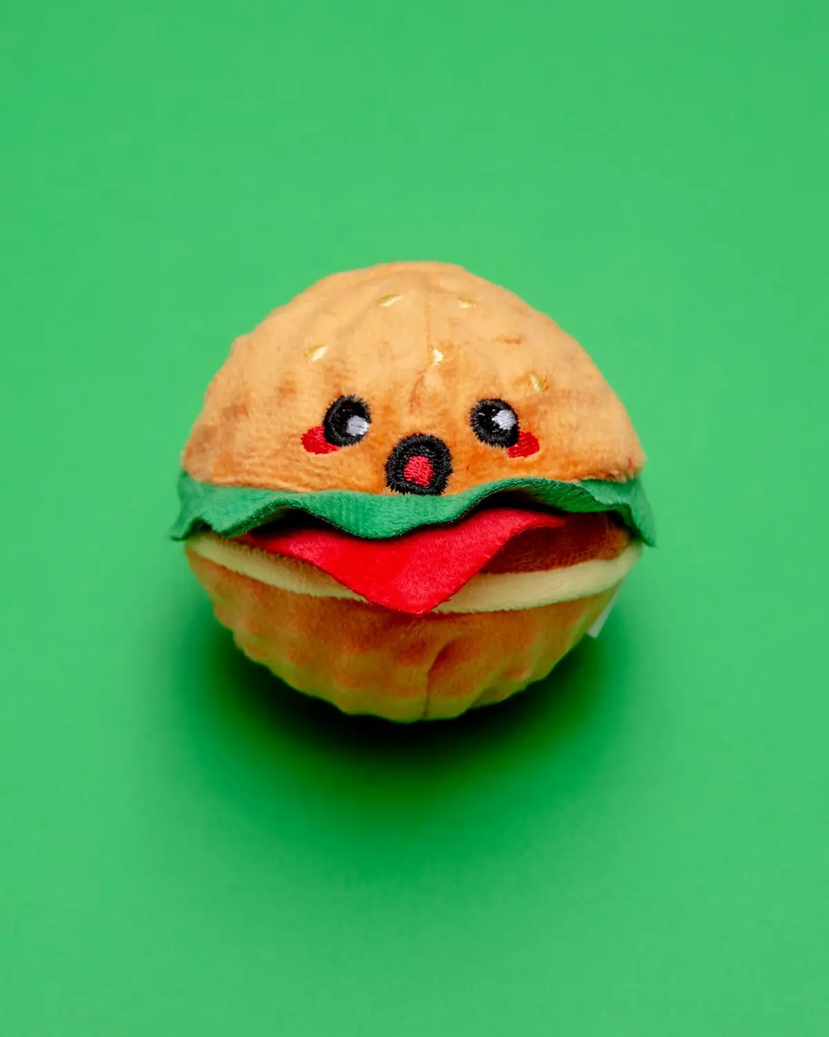 Hamburger Squeaky Ball Dog Toy 1