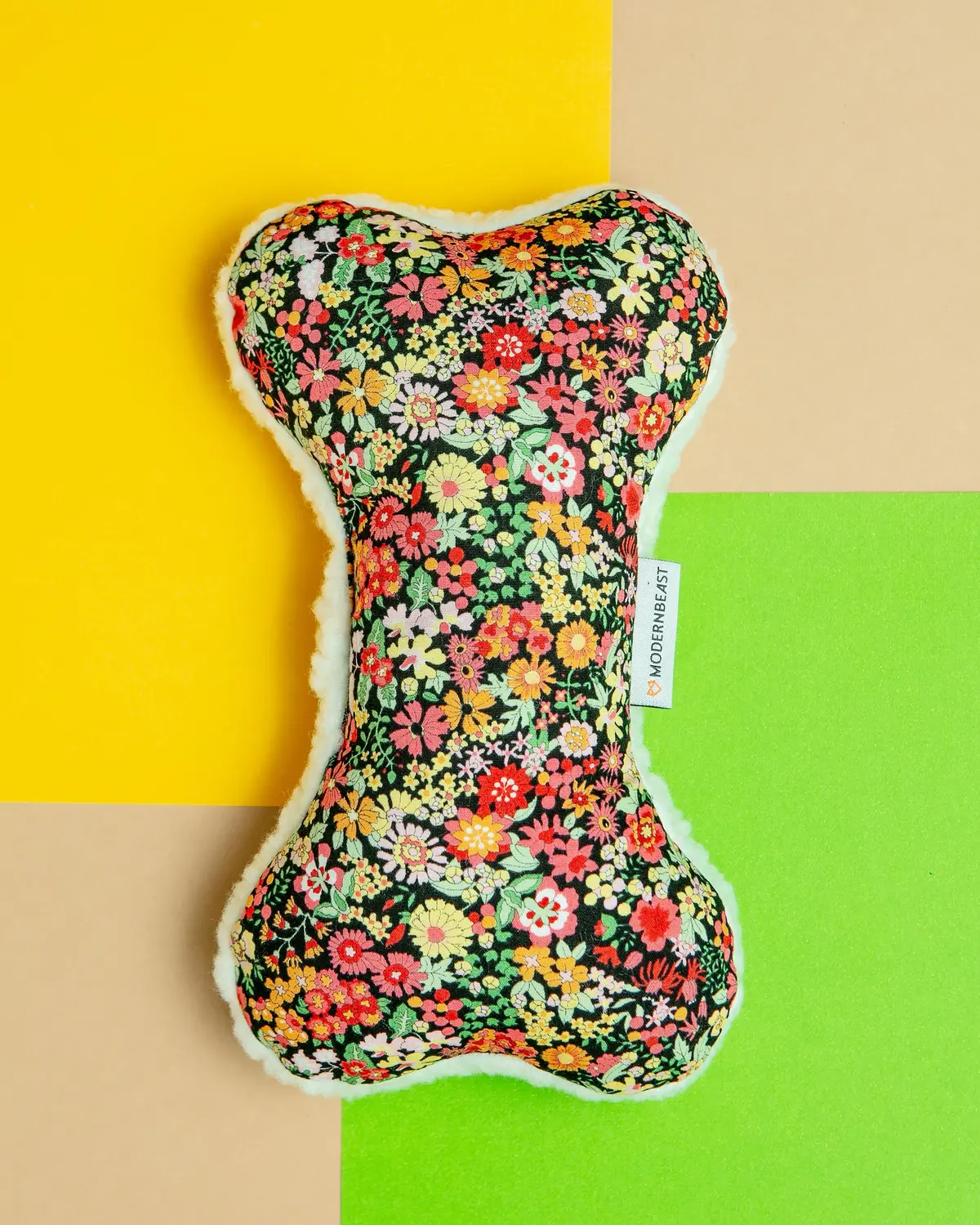 Zenbone Plush Dog Toy In Black Floral (Made In The Usa) << Final Sale >> 1