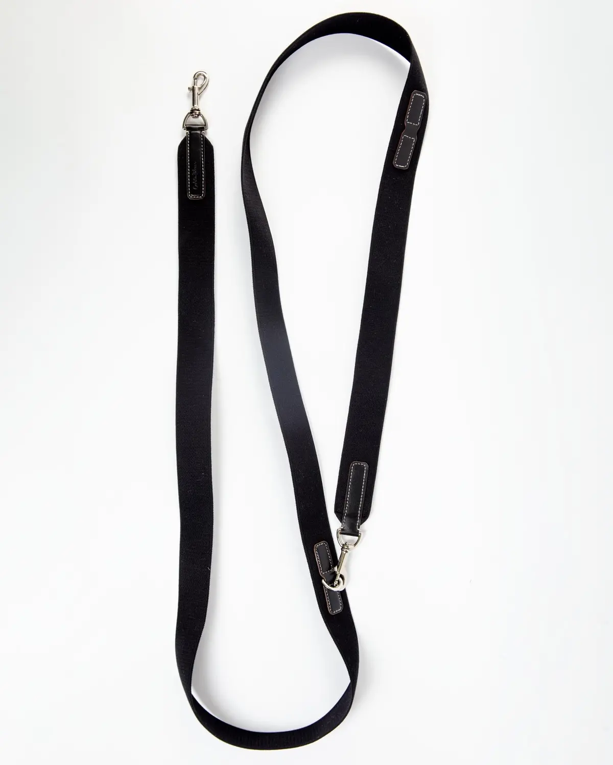 Hands-Free Textile Dog Leash In Black (Made In Italy) 1