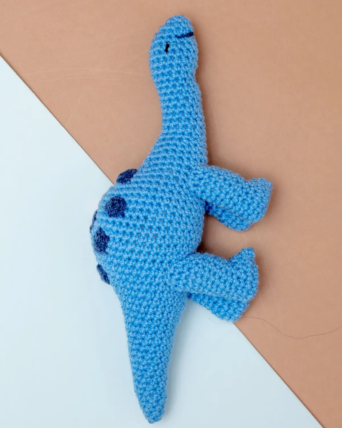 Hand-Knit Brontosaurus Squeaky Dog Toy 1