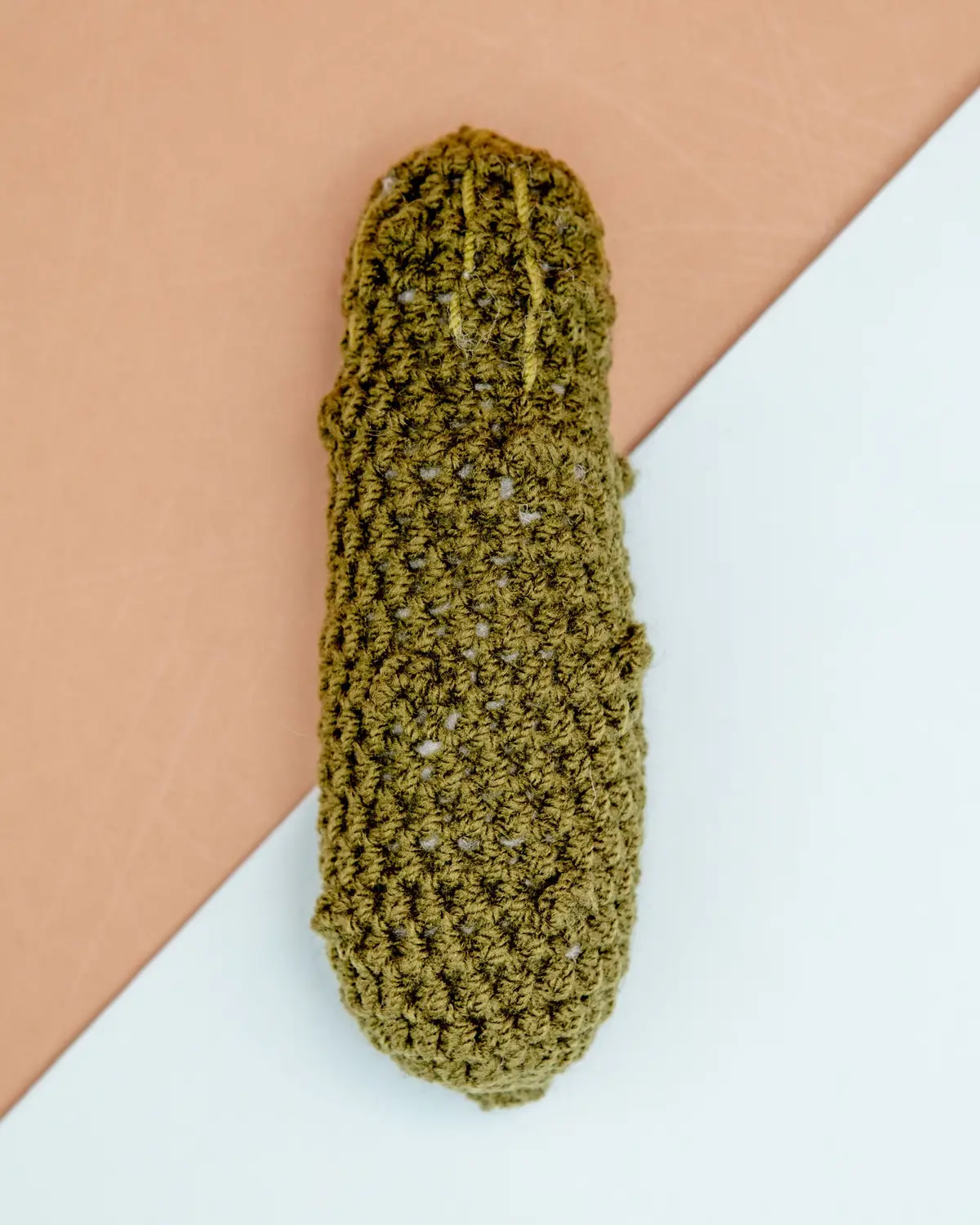 Hand-Knit Pickle Squeaky Dog Toy (Final Sale) 1
