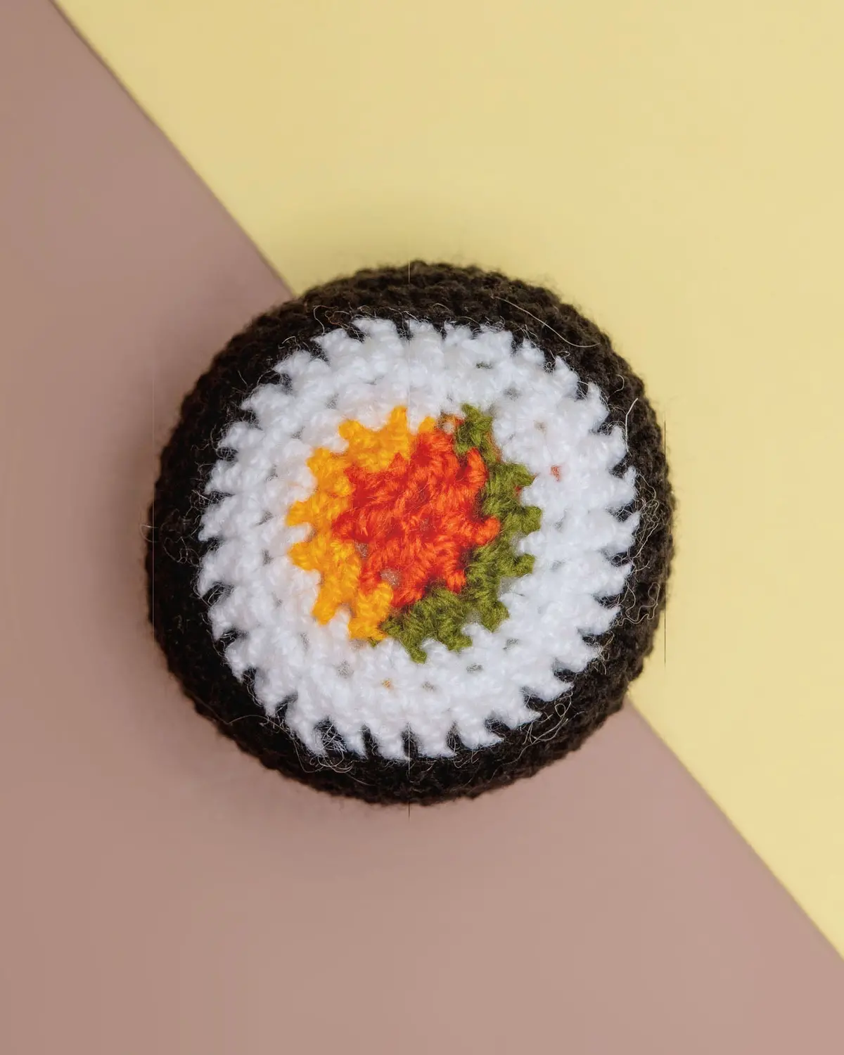 Handknit Squeaky Sushi Dog Toy (Final Sale) 1