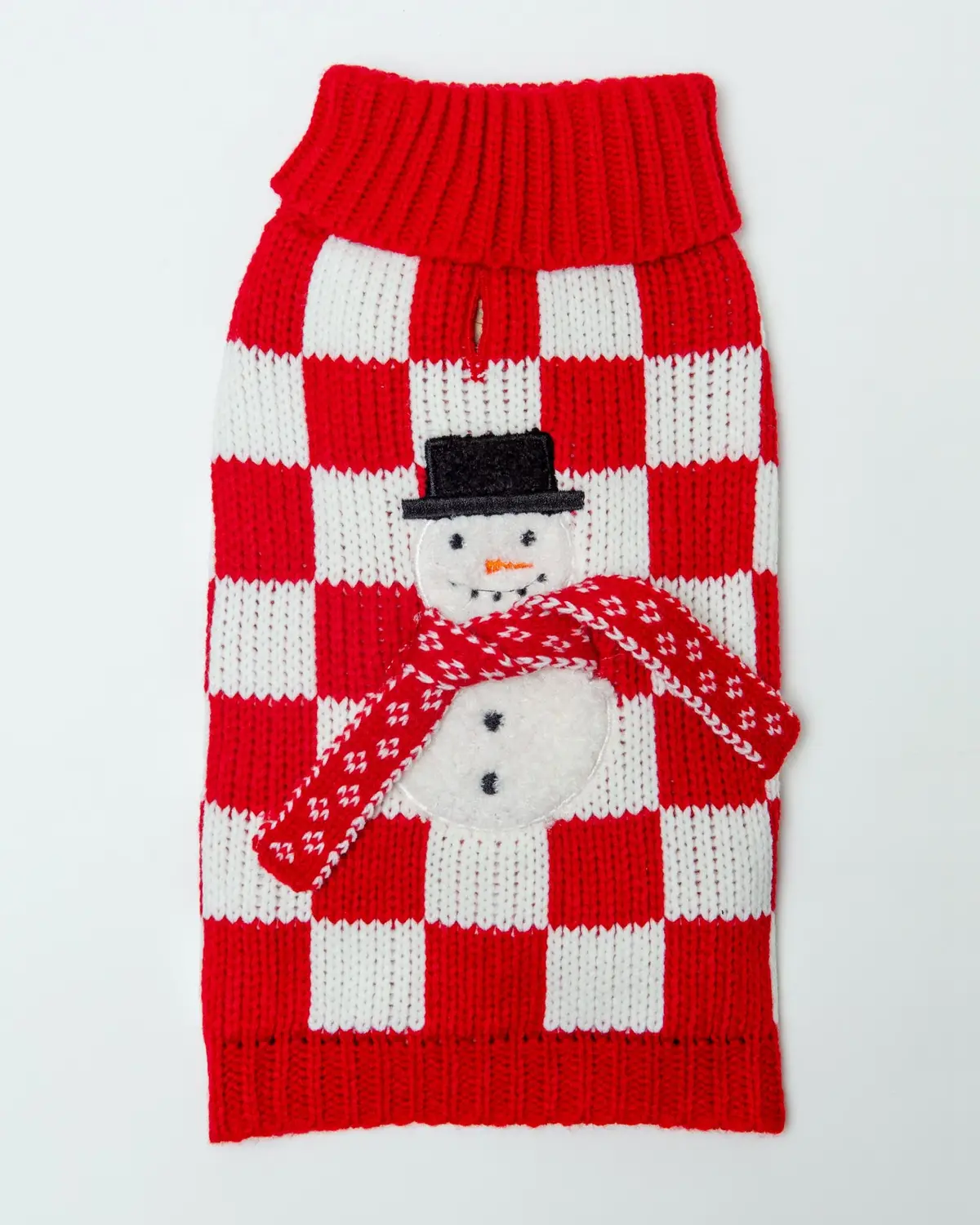 Checkerboard Snowman Sweater For Dogs (Final Sale) (Fw24lo) 1