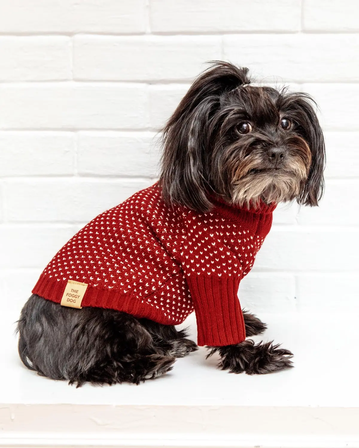 Heart Stitch Turtleneck Dog Sweater (Final Sale) 1