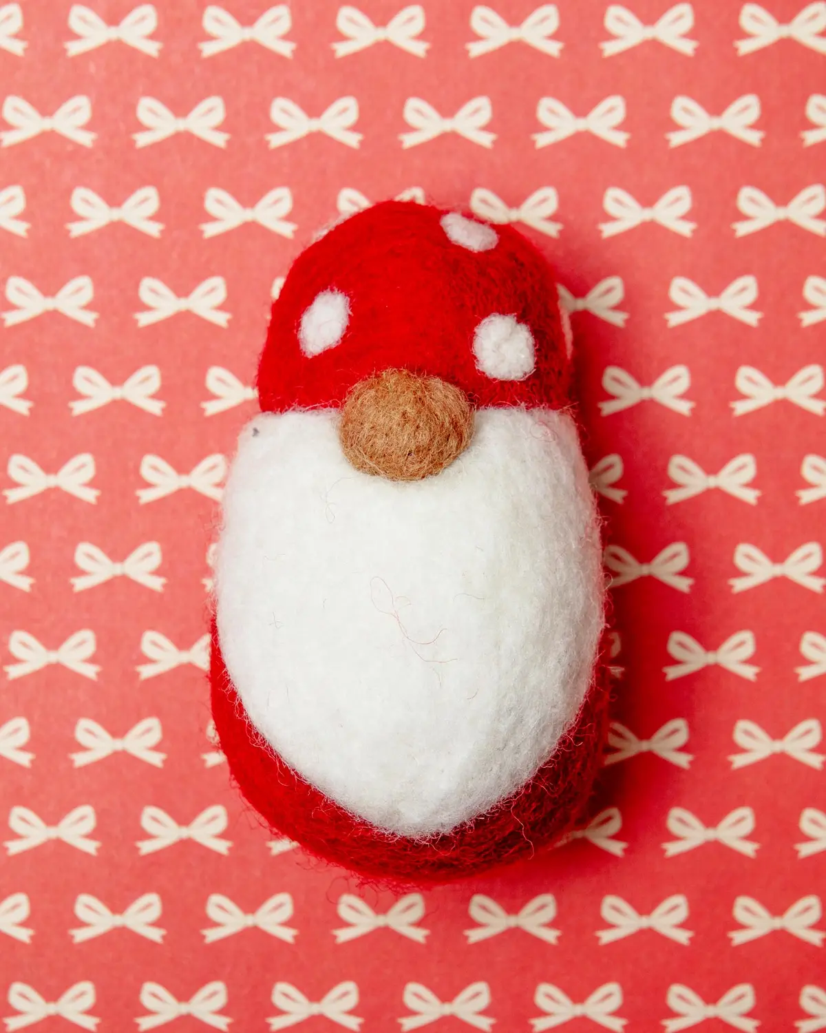 Christmas Gnome Wool Cat Toy 1