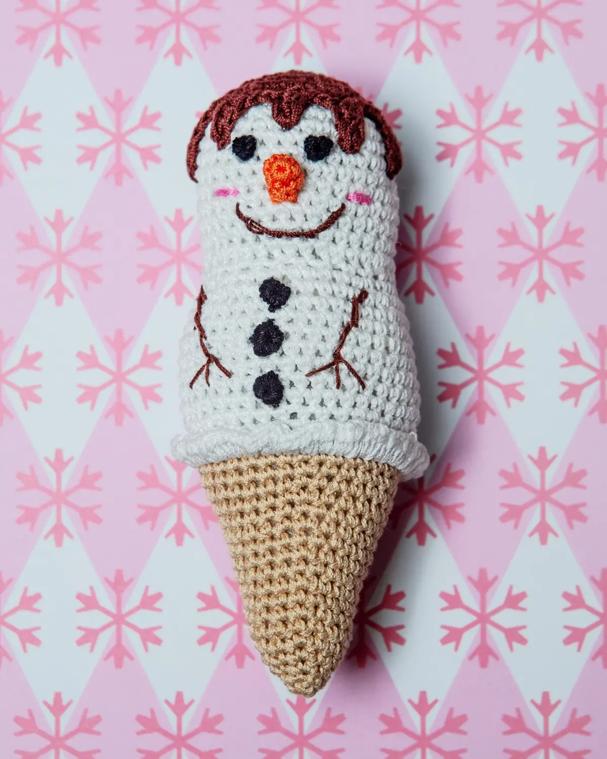 Flake The Snowcone Organic Knit Dog Toy 1
