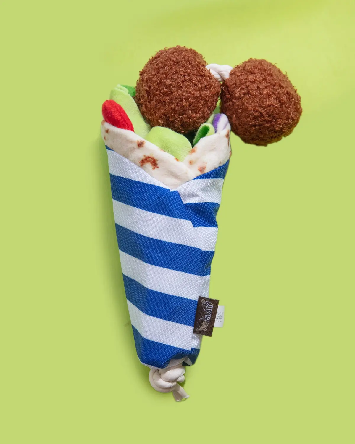 Falafull Of Fun Falafel Plush Dog Toy 1