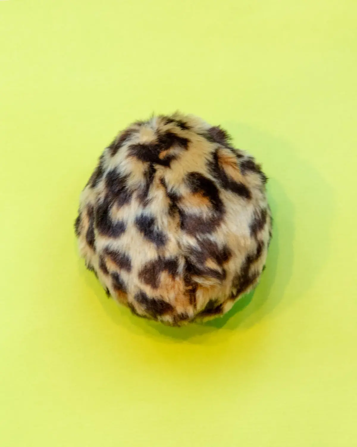 Leopard Ball Plush Squeaky Dog Toy (4") 1
