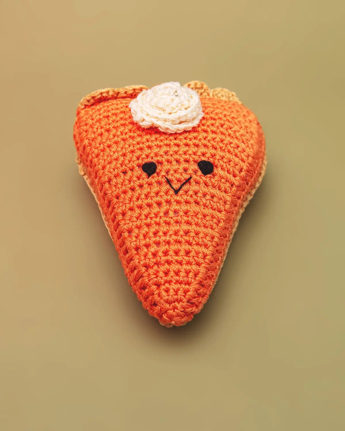 Pumpkin Pie Organic Knit Dog Toy 1
