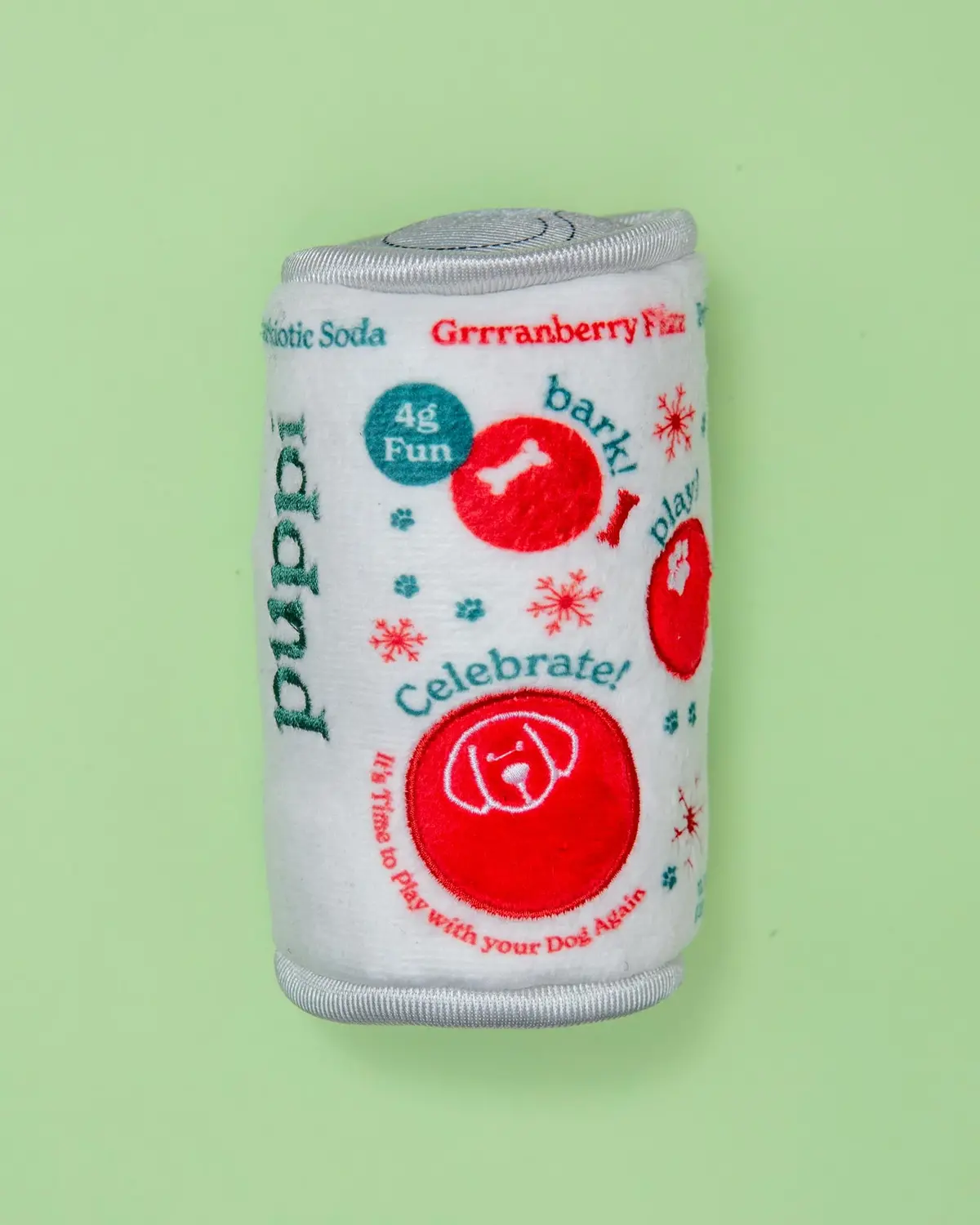 Puppi Grrranberry Fizz Plush Dog Toy 1