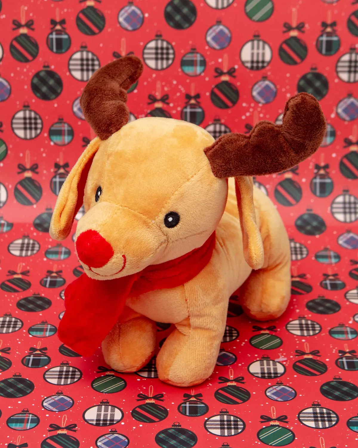 Holiday Doxie Squeaky Plush Dog Toy 1