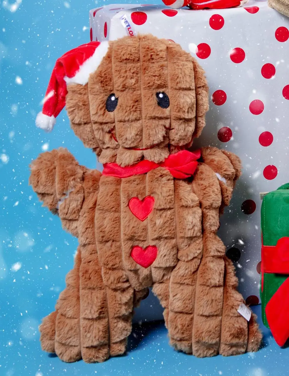 Gingerbread Man Squeaky Plush Dog Toy (17") 1