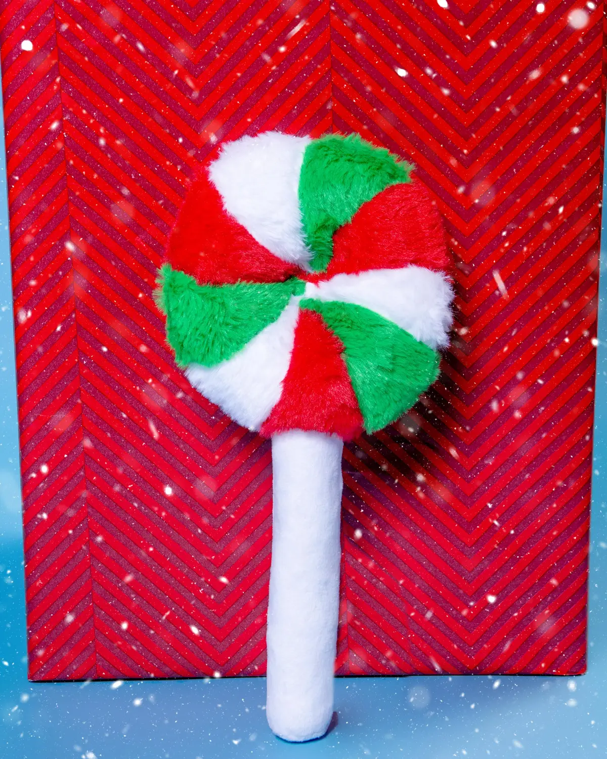 Christmas Swirl Lollipop Squeaky Plush Dog Toy (12") 1