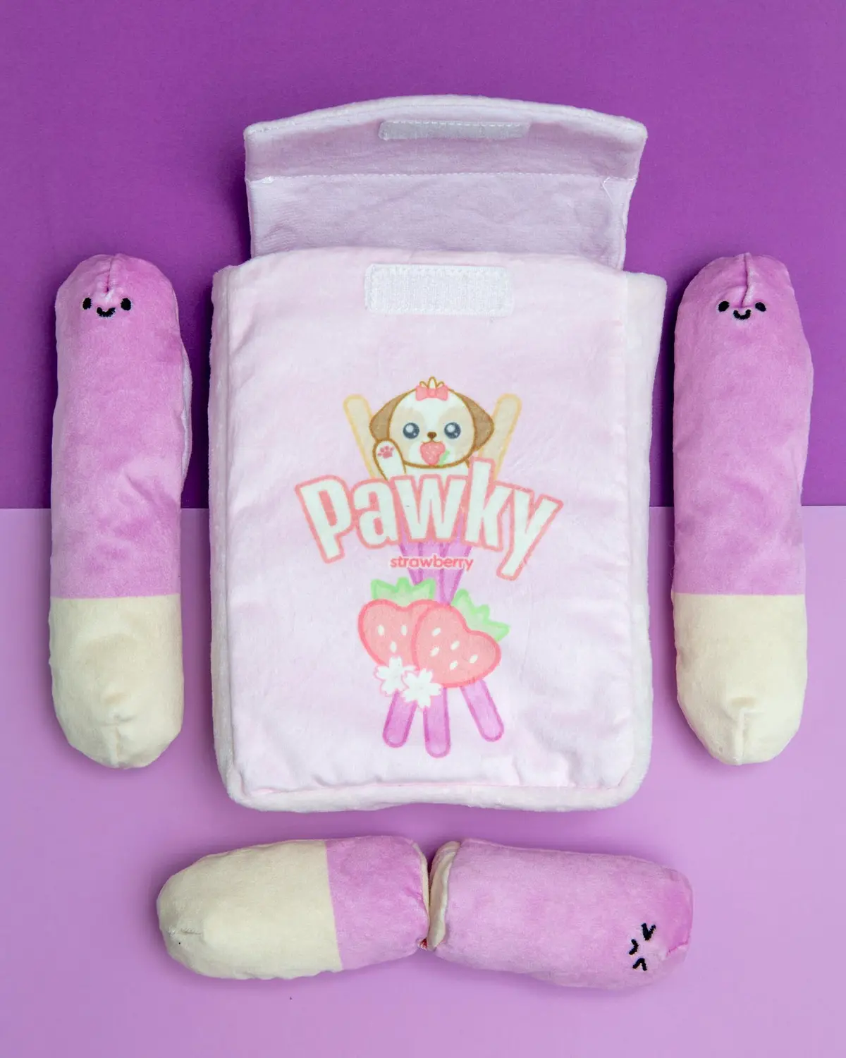 Strawberry Pawky Interactive Nosework Dog Toy 1