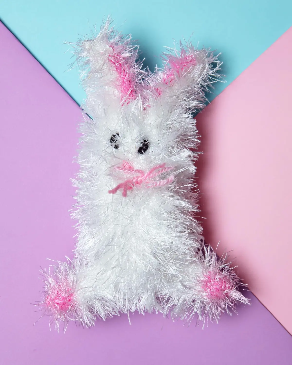 Fuzzy White Bunny Squeaky Dog Toy (Final Sale) 1