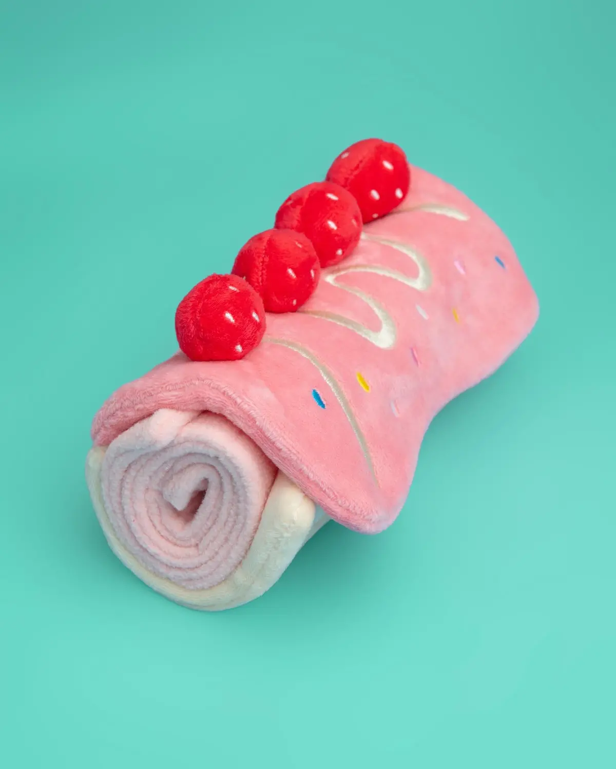 Strawberry Snuffle Cake Dog Treat Toy 1