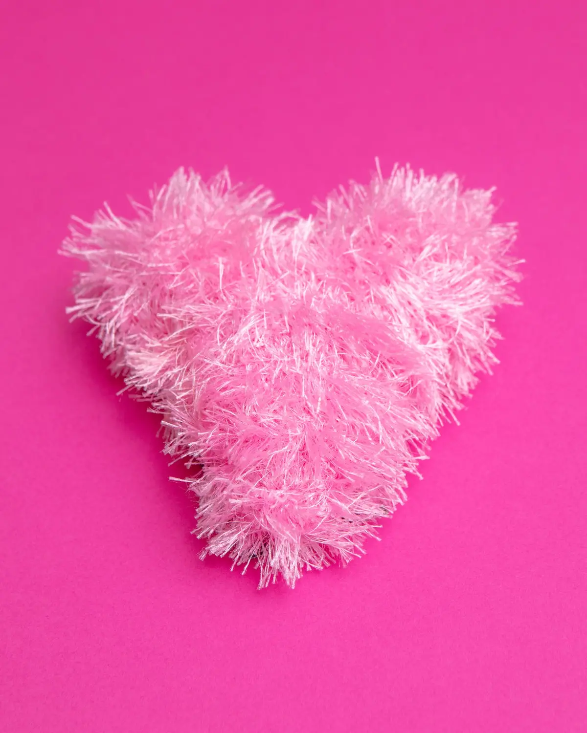 Fuzzy Pink Heart Squeaky Dog Toy (Final Sale) 1