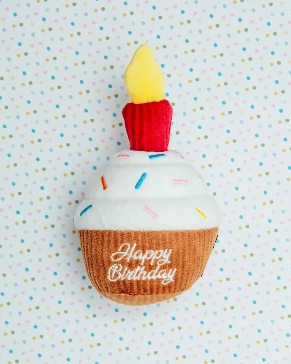 Birthday Cupcake Squeaky Snuffle Dog Toy 1