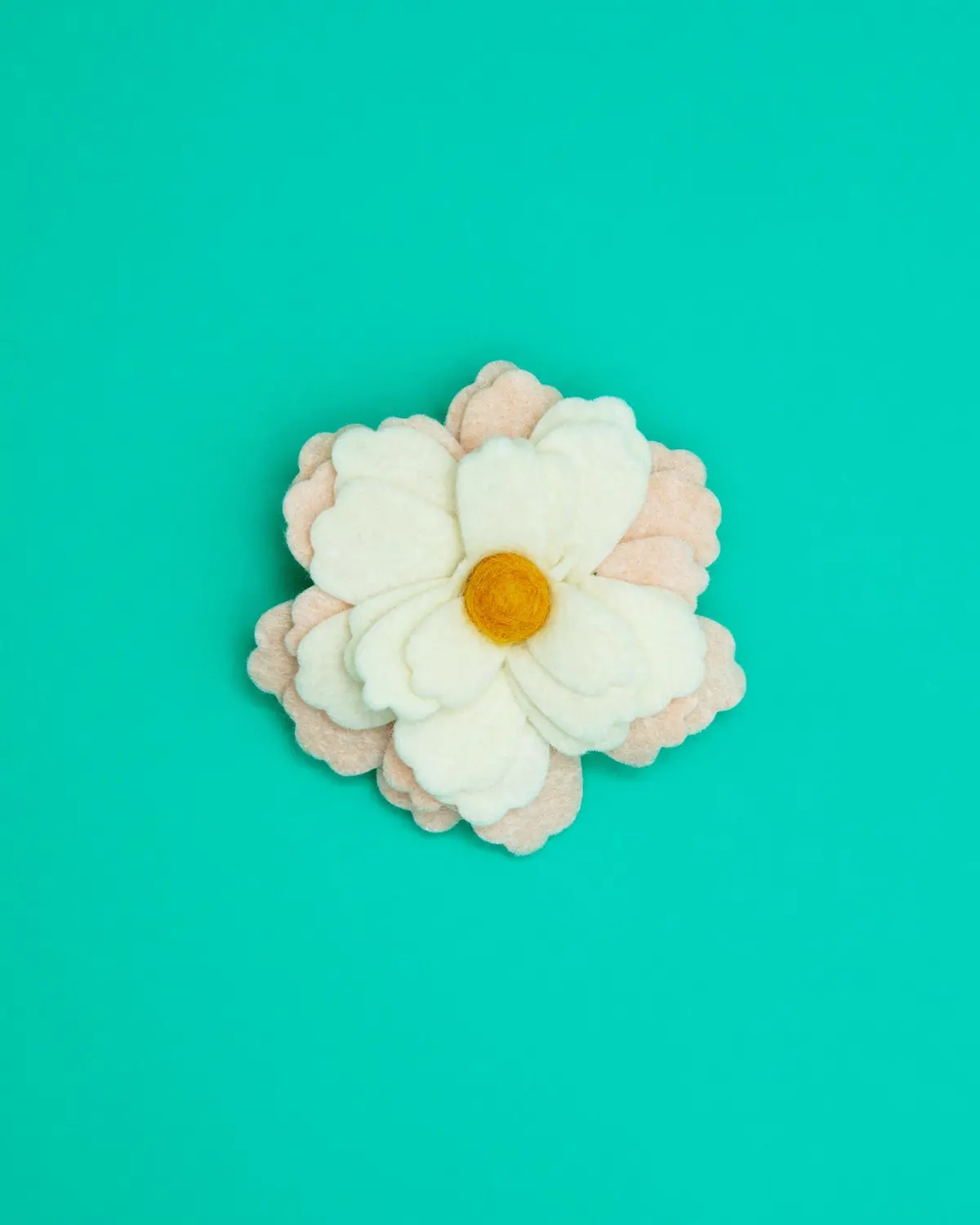 Water Lily Dog Collar Flower In Cream (Made In The Usa) 1