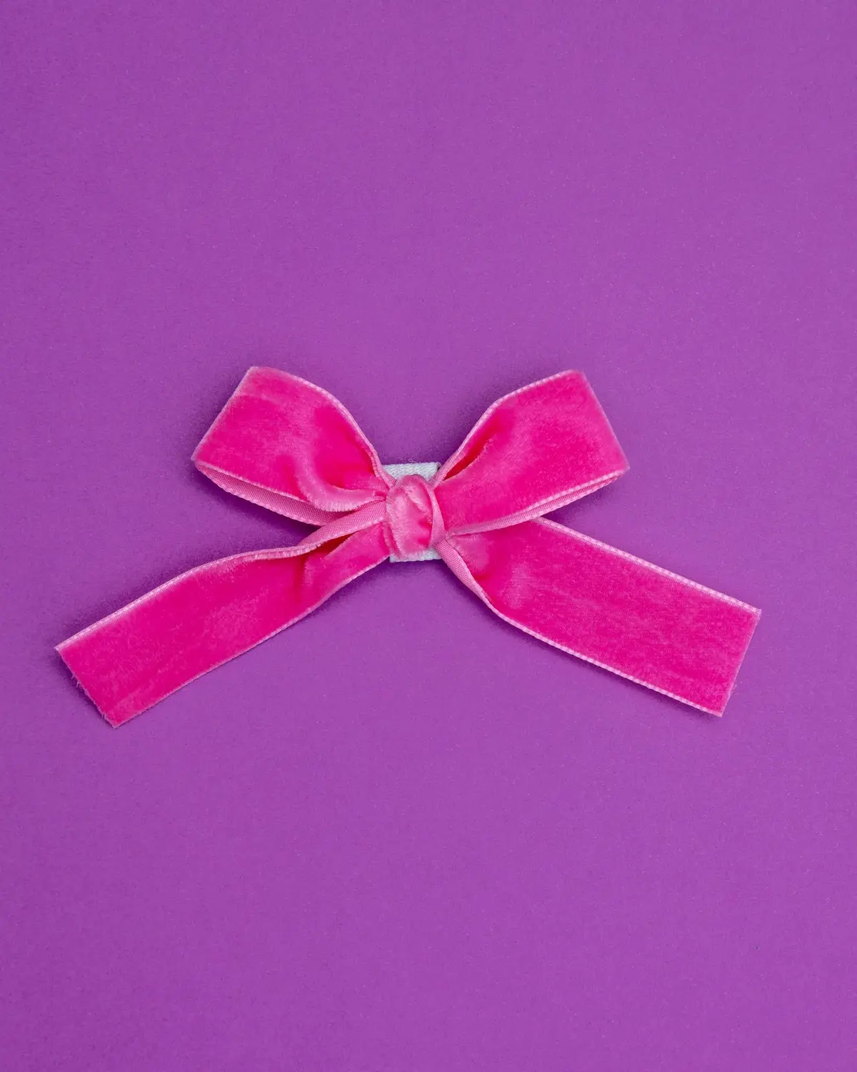 Velvet Dog Collar Bow In Zoe Pink (Made In The Usa) 1