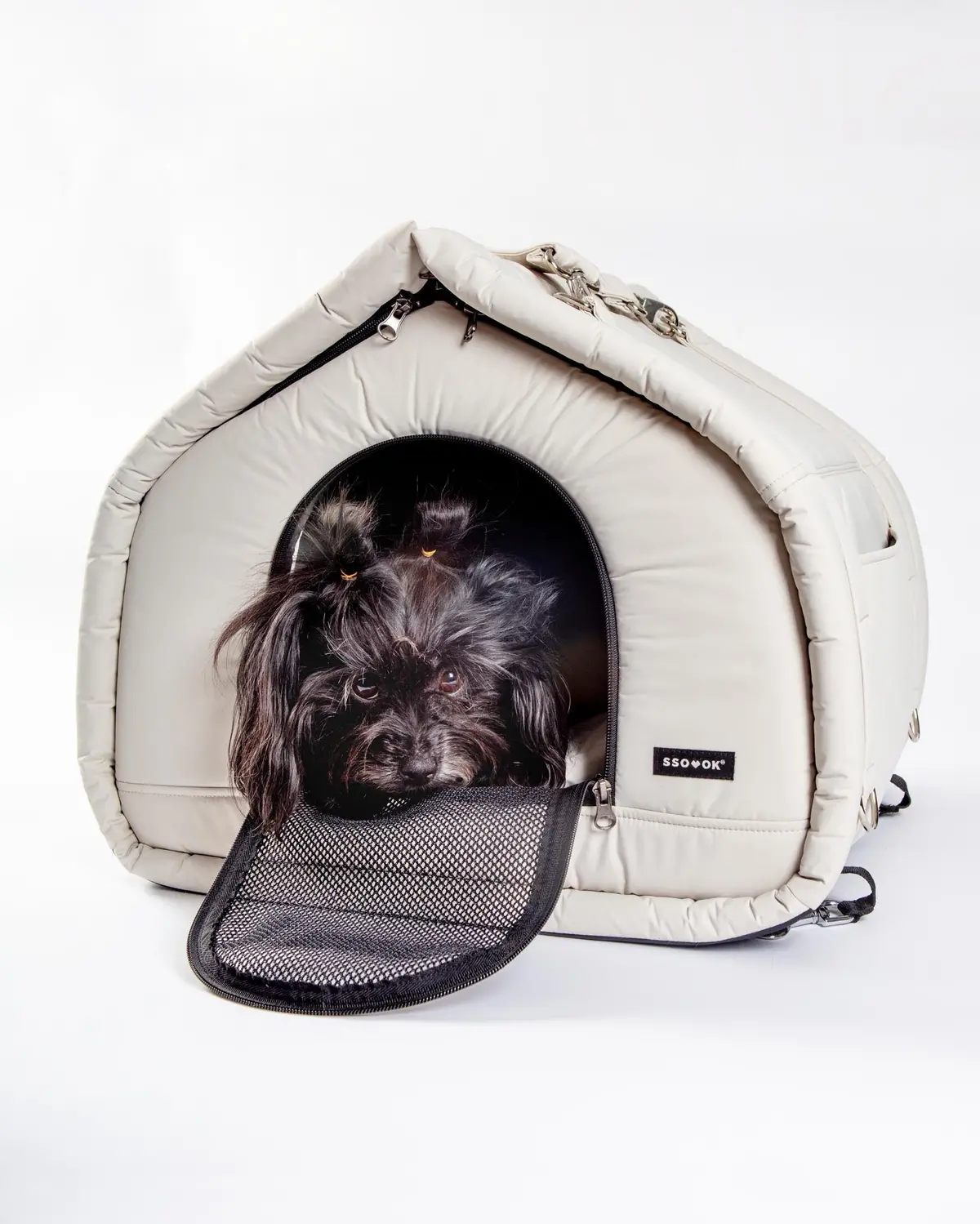 2-In-1 Pet Bed W/ Handles In Black Or Beige (Final Sale) 1