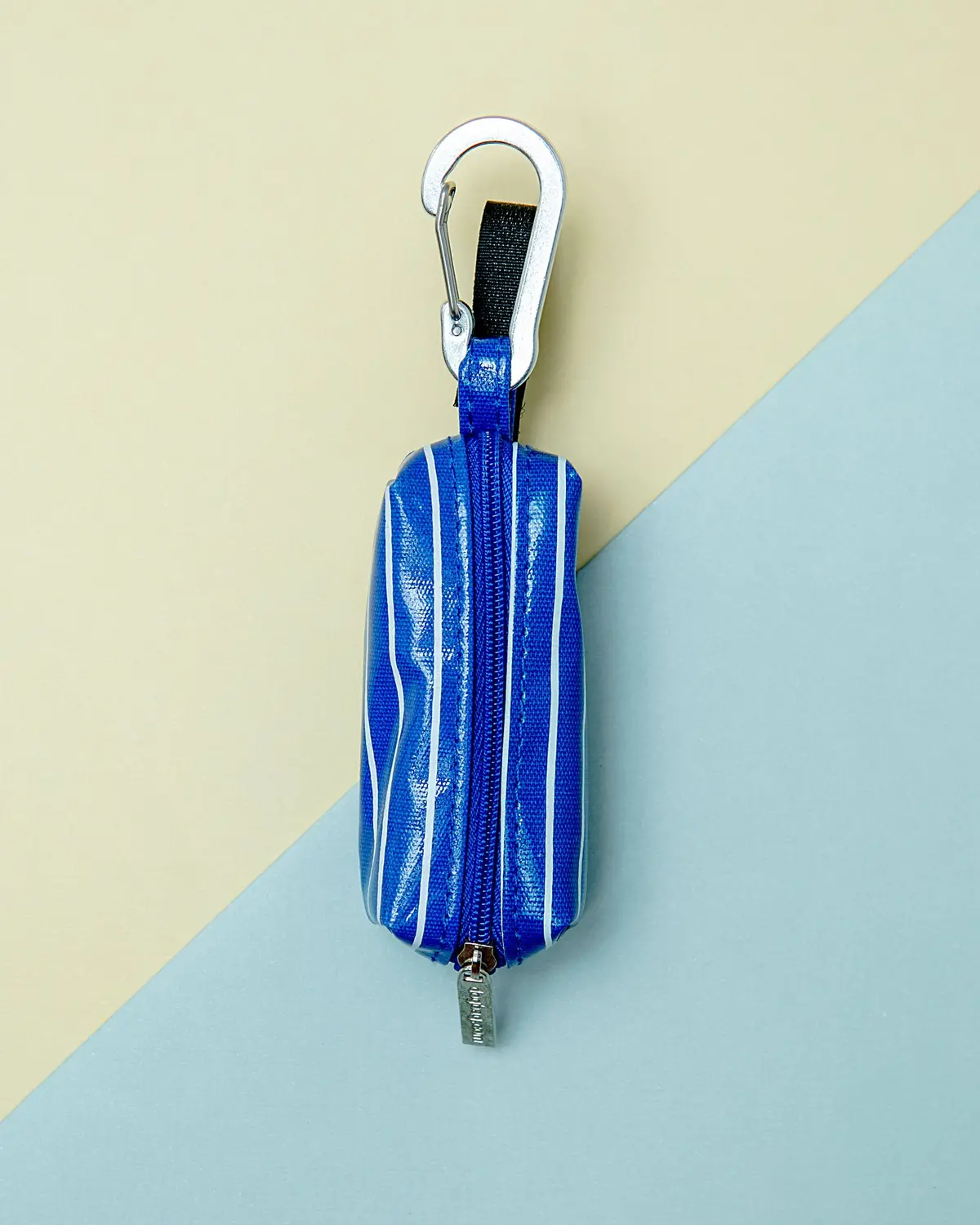 True Blue With White Stripes Dog Waste Bag Dispenser 1