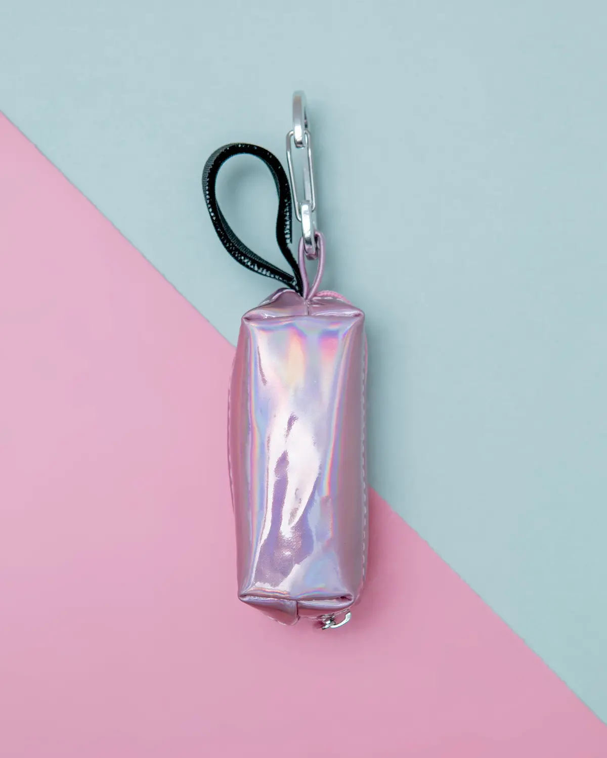 Pink Holographic Dog Waste Bag Dispenser 1