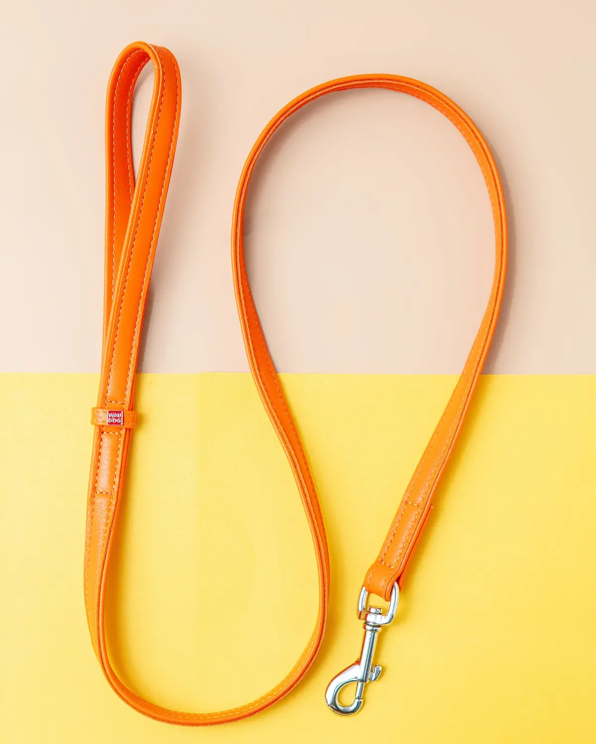 Tangerine Orange Leather Dog Leash << Final Sale >> 1